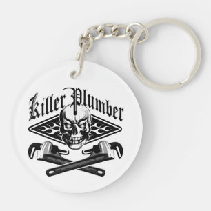 Porte-clefs Crâne de plombier : Plombier 3,1 de tueur