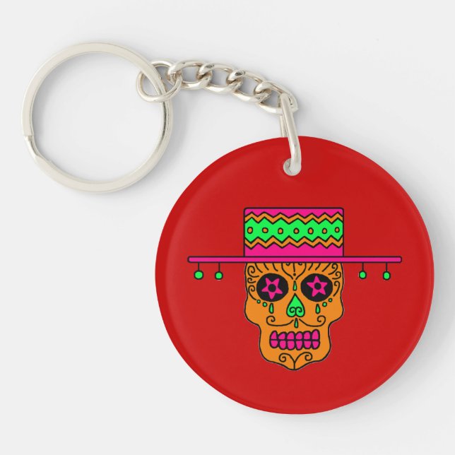 Porte-clefs Crâne de sucre Gaucho (Devant)