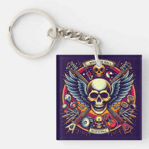 Porte-clefs Crâne et os exquis Artistérie traditionnelle 🎨