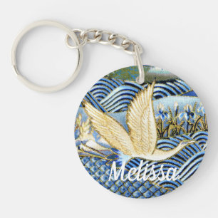 Porte-clefs Crane japonaise personnalisée
