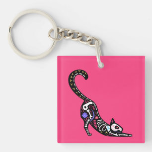 Porte-clefs Crâne sucre Calavera Cat I