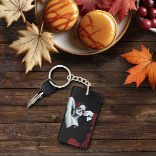 Porte-clefs Crâne sucre Roses rouges Noir