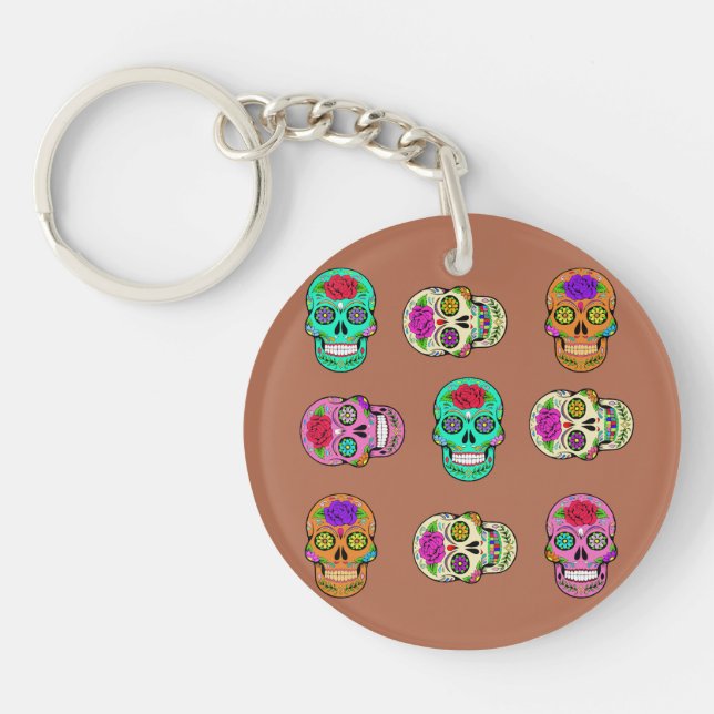Porte-clefs Crânes de Sucre  (Devant)
