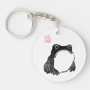Porte-clefs Crapaud grognon japonais animal drôle impassible