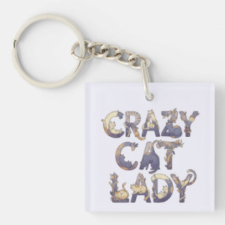 Porte-clefs Crazy Cat Lady
