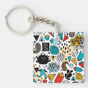 Porte-clefs Crazy head