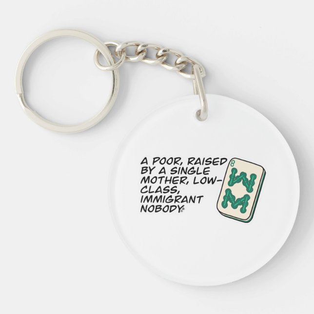 Porte-clefs Crazy Rich Asians Mahjong scène citation Classic (Devant)