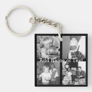 Porte-clefs Create sur Instagram Collage with 4 photos - Black