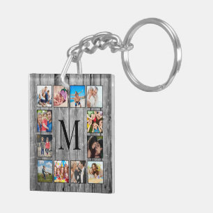 Porte-clefs Create Your Custom Photo Collage Rustic Farmhouse