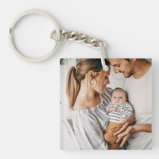 Porte-clefs Create Your Own Photo Custom Pic Double Sided