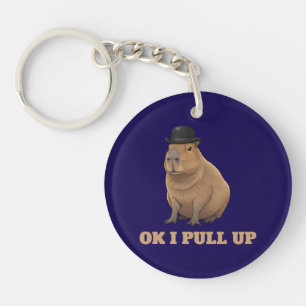 Porte-clefs Création de mème de capybara tendance et drôle