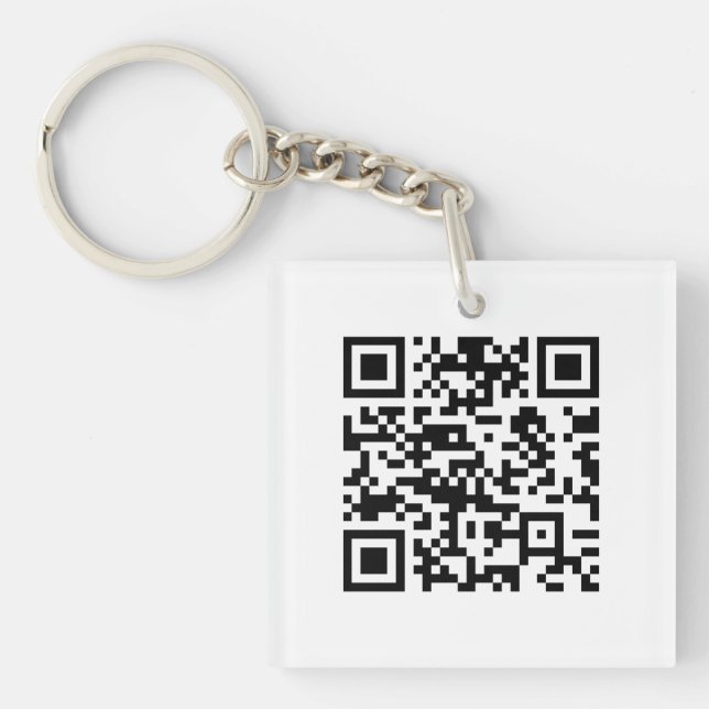 Porte-clefs Création instantanée de code QR (en entrant votre  (Devant)