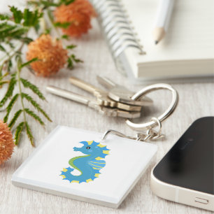 Porte-clefs Créature marine mignonne - Hippocampe