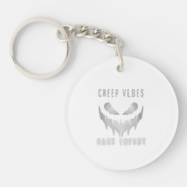 Porte-clefs Creep Vibes Dark Energy _ Trendy Horror Streetwear (Devant)