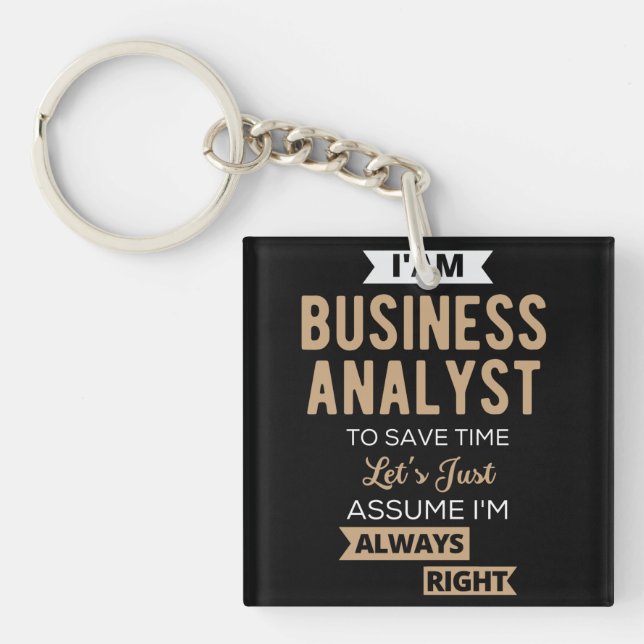 Porte-clefs créer un analyste d'entreprise pour gagner du temp (Devant)