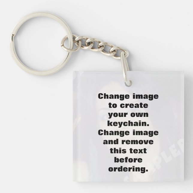 Porte-clefs Créez facilement votre propre photo acrylique (Devant)