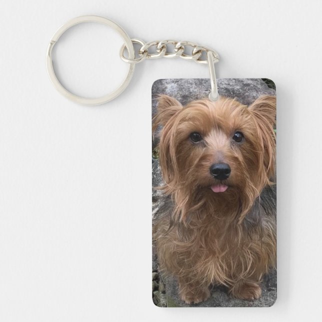 Porte-clefs Créez votre propre chien Photo personnalisée Anima (Devant)