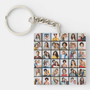 Porte-clefs Créez votre propre collage de 36 photos