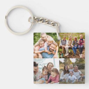 Porte-clefs Créez votre propre collage de 4 photos