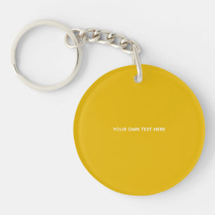Porte-clefs Créez Votre Propre Conception Personnalisée Jaune
