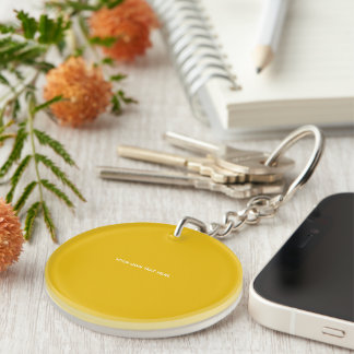 Porte-clefs Créez Votre Propre Conception Personnalisée Jaune