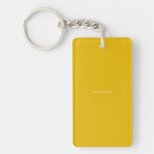 Porte-clefs Créez votre propre design personnalisé jaune