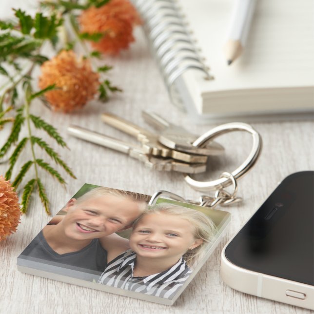 Porte-clefs Créez votre propre photo (Devant Droit)