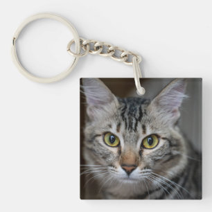 Porte-clefs Créez Votre Propre Photo de Chat Personnalisée