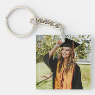 Porte-clefs Créez Votre Propre Photo de Diplômé 2 Personnalisé