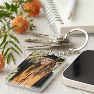 Porte-clefs Créez Votre Propre Photo de Diplômé 2 Personnalisé
