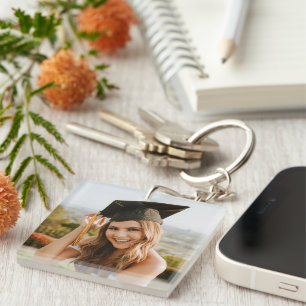 Porte-clefs Créez Votre Propre Photo De Diplômé Personnalisée