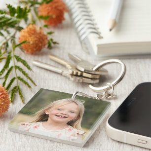 Porte-clefs Créez Votre Propre Photo Double Face Enfants
