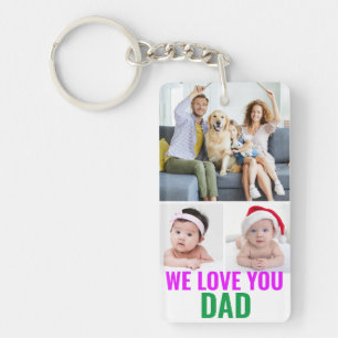 Porte-clefs Créez Votre Propre Photo Personnalisée Papa Nous V