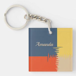 Porte-clefs Crème bleu rouge jaune