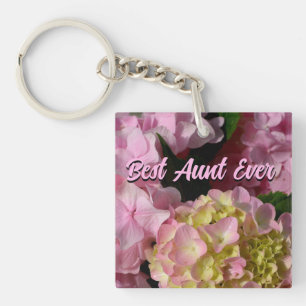 Porte-clefs Crème rose Hydrangeas jaune rose floral meilleure