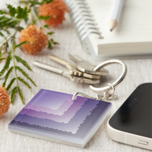 Porte-clefs cristaux violets
