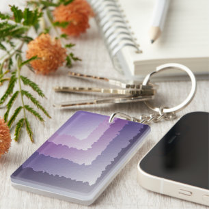 Porte-clefs cristaux violets