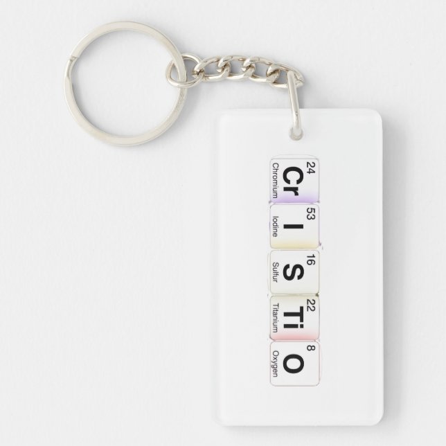 Porte-clefs Cristo Éléments Chimiques (Devant)