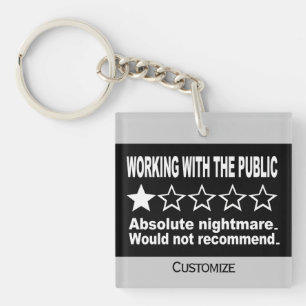 Porte-clefs Critique personnalisée d'une étoile 2