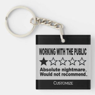 Porte-clefs Critique personnalisée une étoile