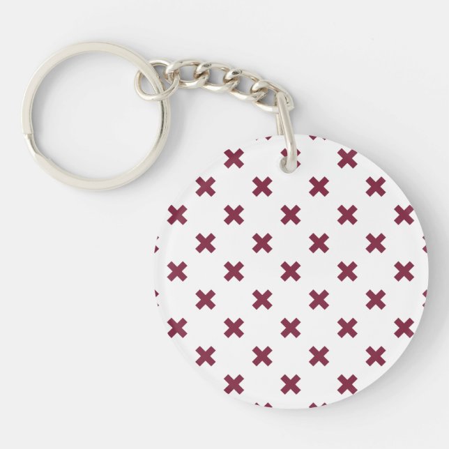 Porte-clefs Crochets Mulberry sur blanc (Devant)