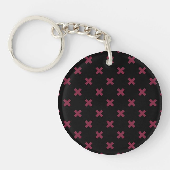 Porte-clefs Crochets Mulberry sur noir (Devant)