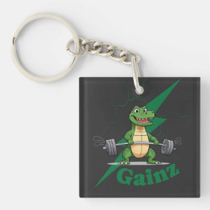 Porte-clefs Crocodile Gainz Gym Exercice de musculation