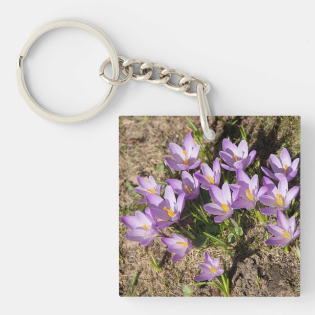 Porte-clefs Crocus de printemps mignons (Devant)