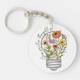 Porte-clefs Croire positif Fleur sauvage Inspiration