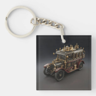 Porte-clefs Croiseur de police rétro Steampunk