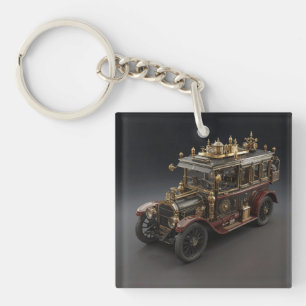 Porte-clefs Croiseur de police rétro Steampunk