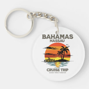 Porte-clefs Croisière coucher de soleil dans le port des Baham