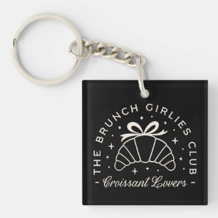 Porte-clefs Croissant pâtisseries amoureux brunch girlies club
