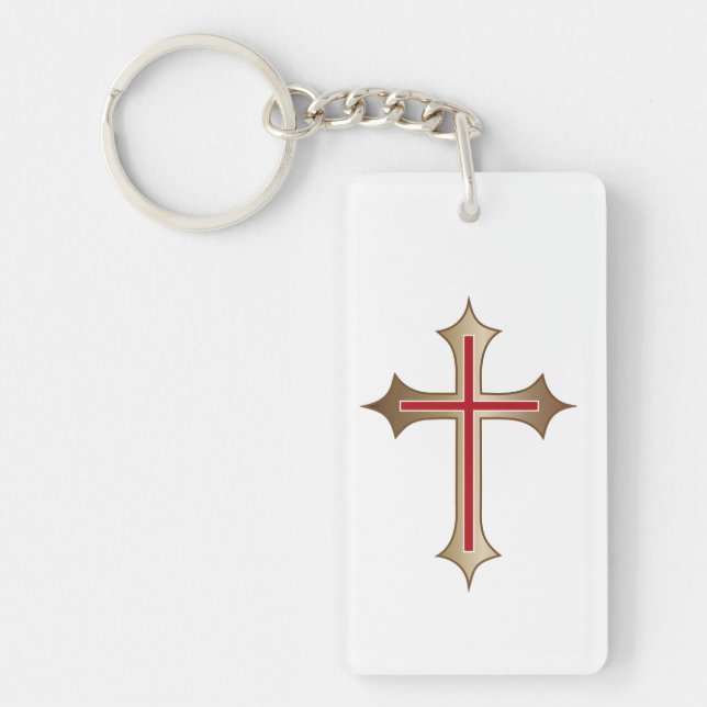Porte-clefs Croix chrétienne (Devant)